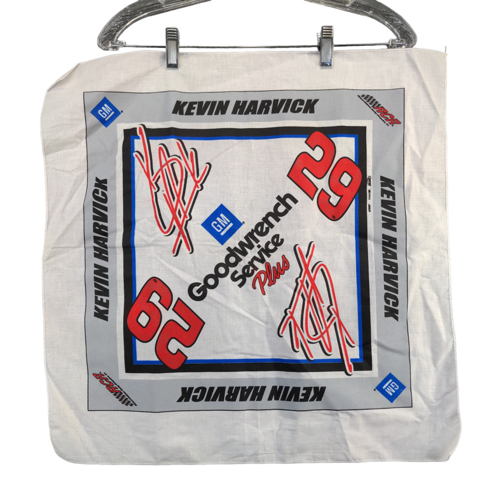 RCR Kevin Harvick Goodwrench Service Bandana White Size 21x21 #29 Logo